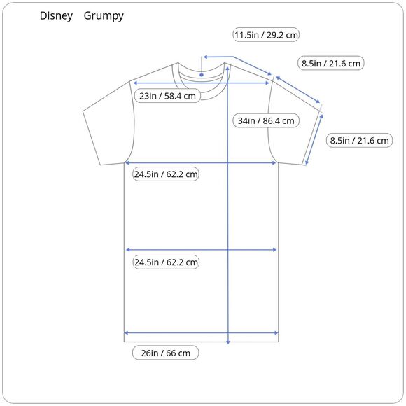 Disney, Grumpy Dwarf Shirt Grey, If Im Grumpy It Must Be Morning - Picture 4 of 4
